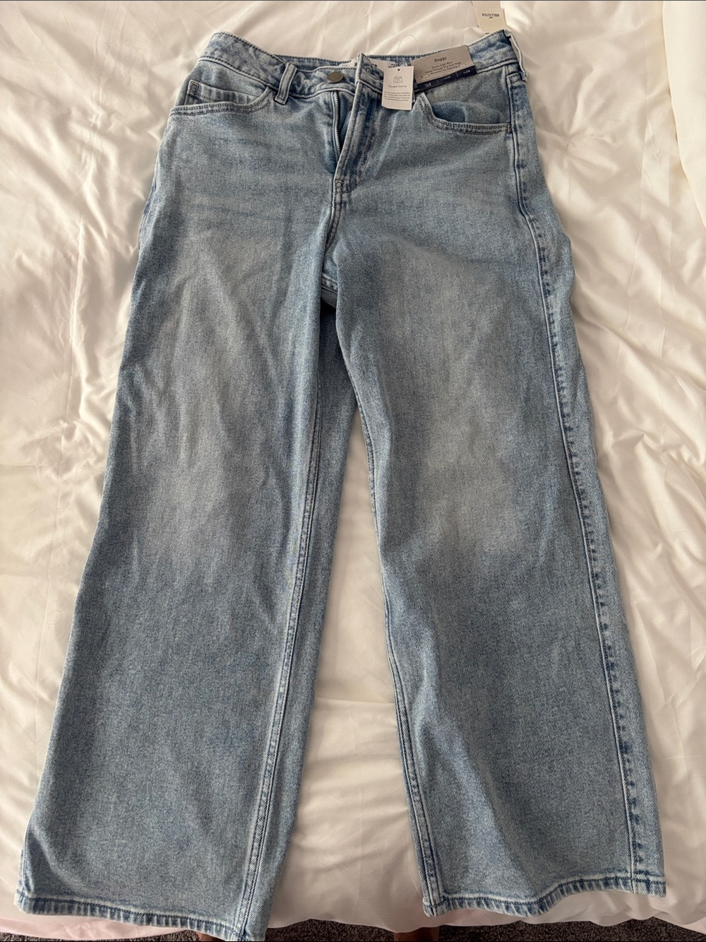 Hollister High Rise Light Wash Baggy Jeans